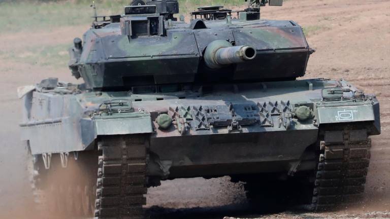 Uno de los tanques Leopard que podrían terminar en Ucrania. FOTO: EFE