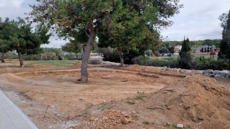 La zona verde de la calle Montserrat Roig. foto: DT