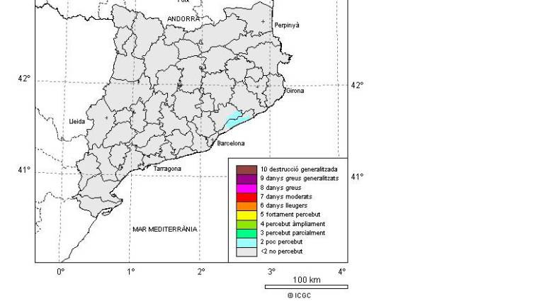 Terremoto leve en Arenys de Mar, a 150 kilómetros de Tarragona