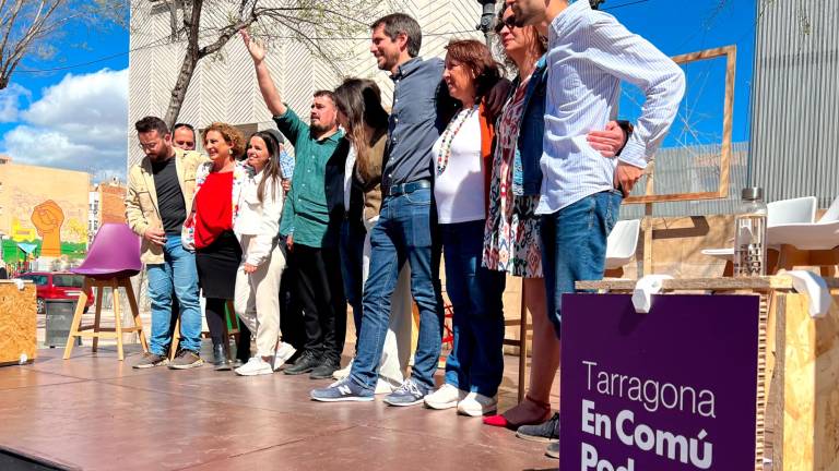 La presentació del candidato Jordi Collado Unides Podem-En Comú a Bonavista. FOTO: ACN
