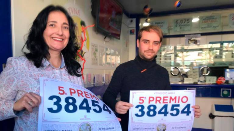 La Lotería de Navidad deja 7,2 millones de un quinto premio en Tarragona: 38454