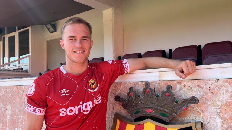 Boaz Hallebeek renovó con el Nàstic en 2023 después de su debut con el primer equipo. Foto; Nàstic.
