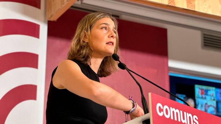 La co-coordinadora de los Comuns y presidenta del grupo parlamentario, Jéssica Albiach. Foto: Comuns