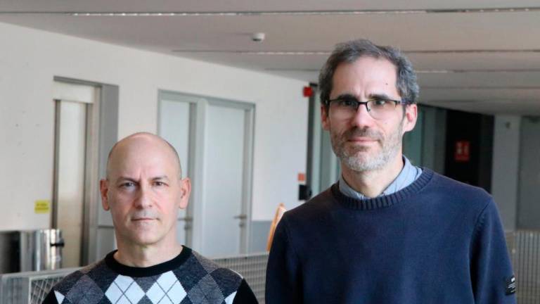 De izquierda a derecha, Blas Herrera y Rodrigo Martín, autores de la investigación. Foto: URV
