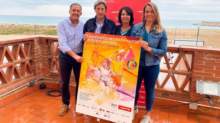 Presentación del Campeonato de España Absoluto de Tenis Playa en Torredembarra. Foto: @CE Beach Tennis Torredembarra / RFET