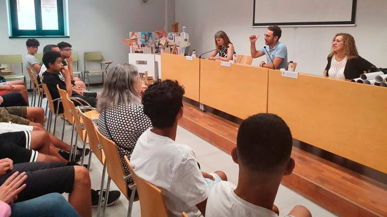 Un moment del discurs de l’alcalde Pere Segura a l’antic Hospital. FOTO: Aj. Vila-seca