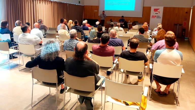 Un momento de la presentación en el centro de visitantes del Hospital del Coll de Balaguer