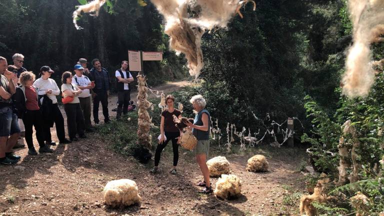 Silvia Franzher y Ohlalana! mostraron una obra multidisciplinar para reflexionar sobre el proceso de elaboración de la lana. foto: s. f.