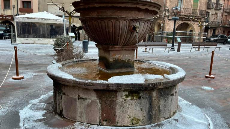 Nieva en Prades. Foto: Aleix Roig/Parc Astronòmic Muntanyes de Prades