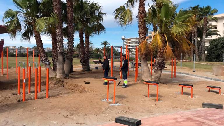 Los aparatos se instalarán en cinco espacios diferentes a lo largo del paseo marítimo, junto a la playa de La Pineda. Foto: Aj. Vila-seca