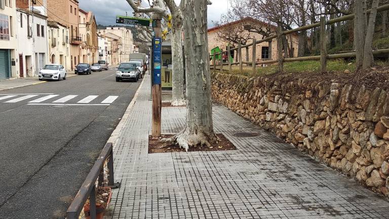 La part de la vorera dels arbres del carrer Pau Casals també es remodelarà. Foto: Àngel Juanpere