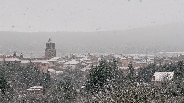Imagen de la nieve en Prades. Foto: Parc astronòmic muntanyes de Prades