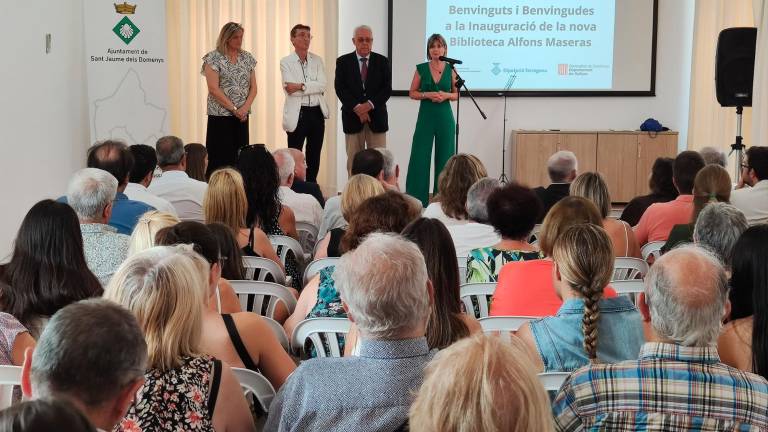 Inauguració de les reformes a les instal·lacions de la biblioteca municipal de Sant Jaume dels Domenys. Foto: Cedida