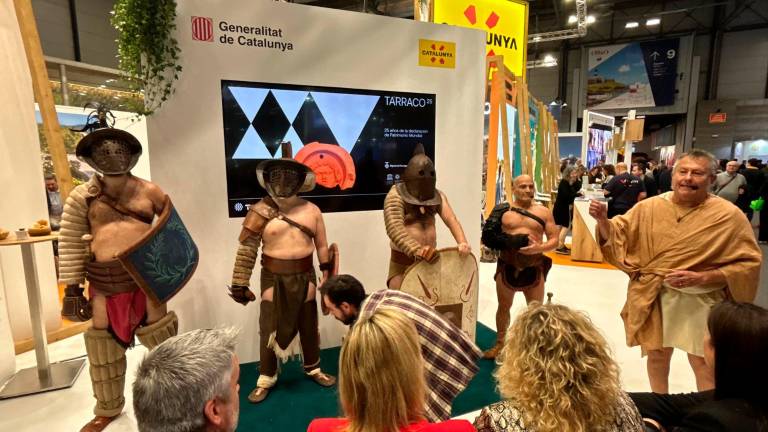 Representación de los luchadores de Tarraco Viva. Foto: M.C.G