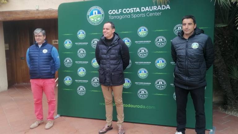 Marc Tarragó, Marc Miquel y Xavi Pueyo, ayer en el Club de Golf Costa Daurada. FOTO: F. JOAN