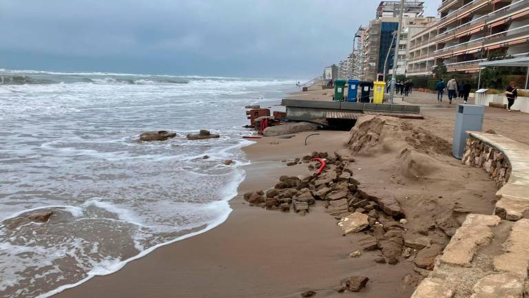 Imagen del estado en que ha quedado la playa de Segur de Calafell. Foto: DT