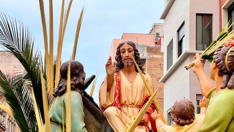 Representa la figura de Jesús encima de un asno. Foto: Alfredo González
