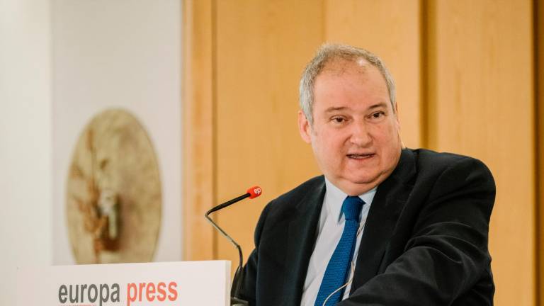 El ministro Hereu, en el desayuno informativo organizado por Europa Press.
