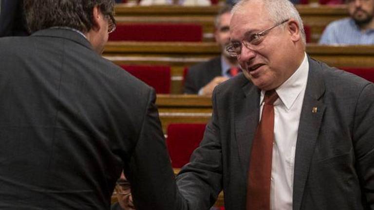 Imagen de archivo de Lluís Puig en el Parlament de Catalunya. Foto: EFE