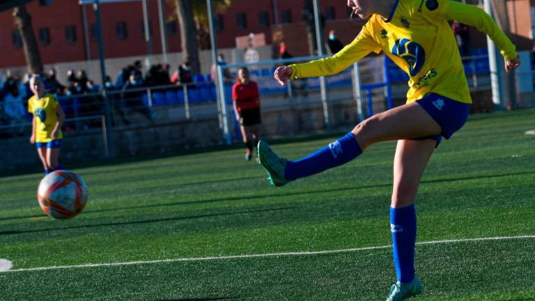 Una jugadora del CD Riudoms en un partido de esta temporada. Foto: Alba Mariné