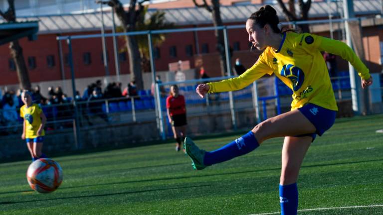 Una jugadora del CD Riudoms en un partido de esta temporada. Foto: Alba Mariné