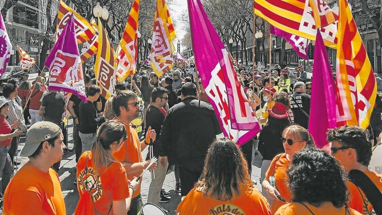 Manifestación en Tarragona para pedir aumento salarial contra el IPC. Foto: Àngel Ullate