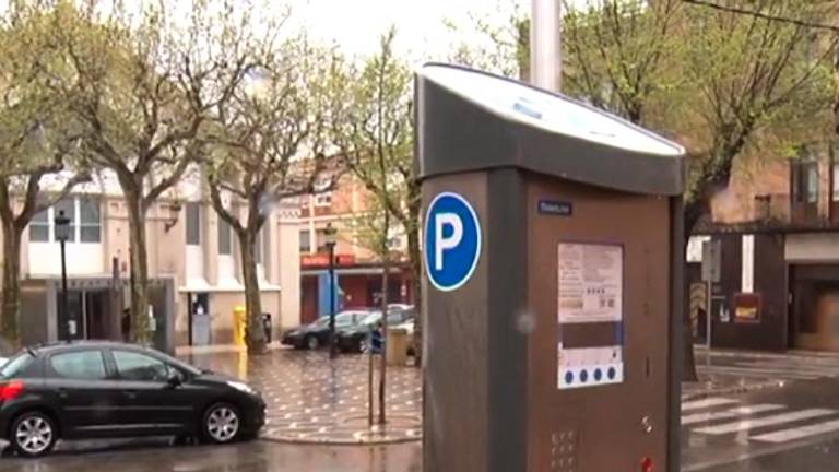 Máquina de zona azul en el centro de El Vendrell. FOTO: AJUNTAMENT VENDRELL