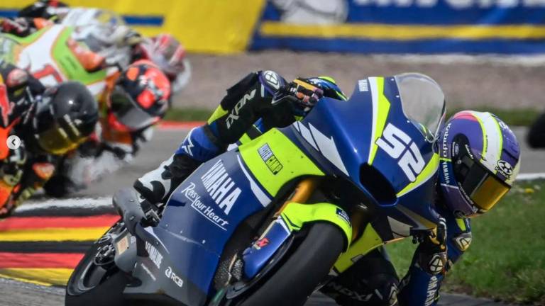 Jeremy Alcoba protagonizó una remontada que le permitió sumar puntos en el circuito de Sachsenring. foto: Yamaha VR46 Master Camp Team