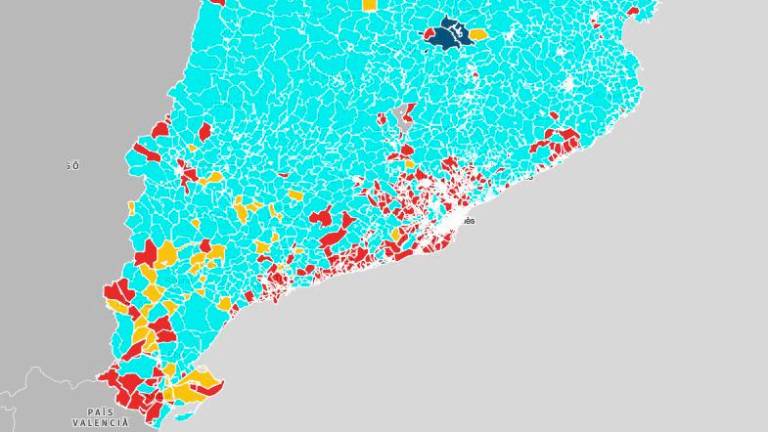 Mapa de las secciones censales de Catalunya por ganador de las elecciones al Parlament 2024. Foto: ACN