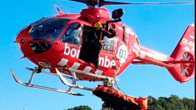 Rescatado en helicóptero un hombre con arritmias de un barranco de Roquetes