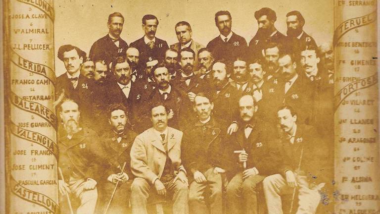 Membres de l’assemblea del Pacte Federal de Tortosa. foto: centre de documentació de l’orfeó català