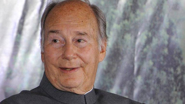 Fotografía de archivo de 7 abril 2015 del príncipe Shah Karim Al Hussaini, el Aga Khan (título con el que se identifica al líder de los ismaelitas nizaríes). Foto: EFE