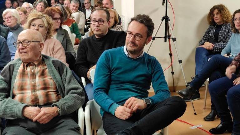 Pere Segura, durante la asamblea. Foto: Iván Alcalá