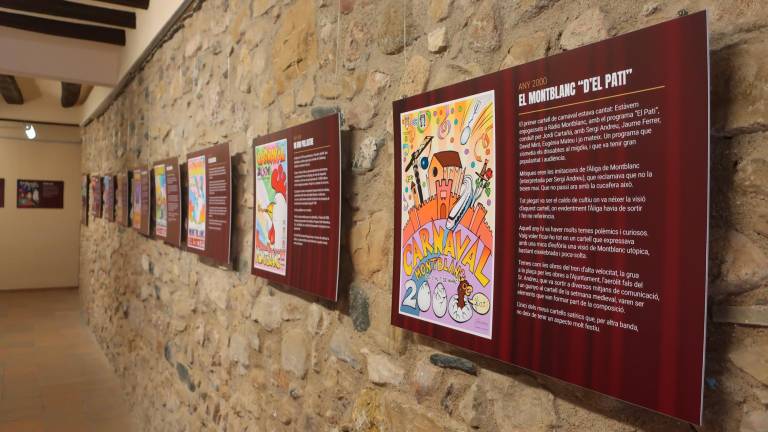 L’exposició de cartells està ubicada a la Sala Sant Miquel, al carrer Major de Montblanc. Foto: Roser Urgell