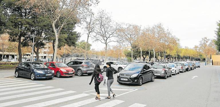 El actual parking del Parc del Pescador tiene una capacidad para 168 vehículos. Foto: Alba Mariné