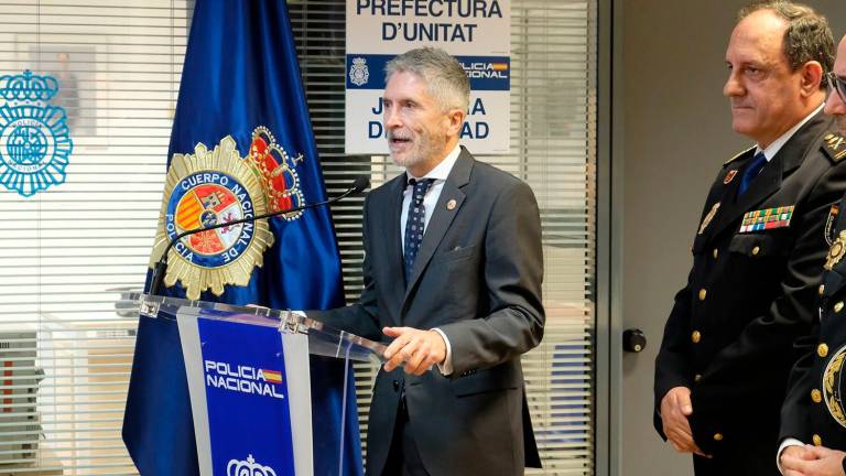 $!La intervención del ministro Fernando Grande-Marlaska. FOTO: CNP