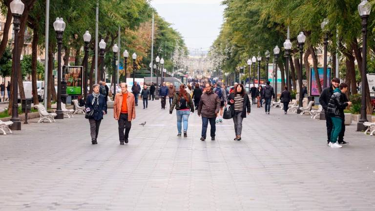 Imagen de este lunes del primer tramo de la Rambla Nova. Foto: Àngel Ullate