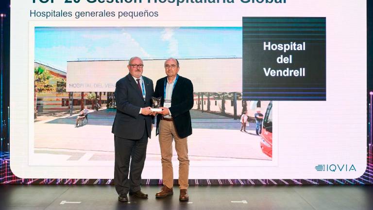 El director Dr. Josep Mercadé recibió el premio durante el acto celebrado en Madrid. Foto: Xarxa Santa Tecla