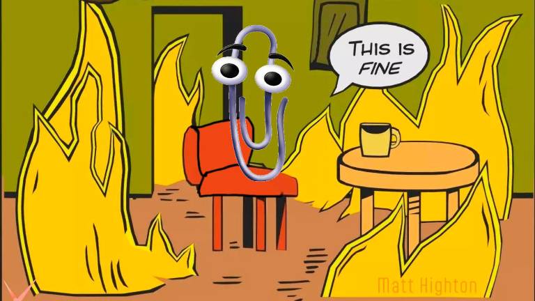 Uno de los mejores memes del día con el clip de ayuda de Microsoft Office