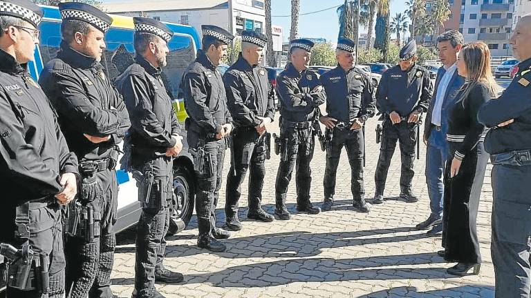 Agentes de la unidad de apoyo policial creada en la plantilla de El Vendrell. Foto: DT