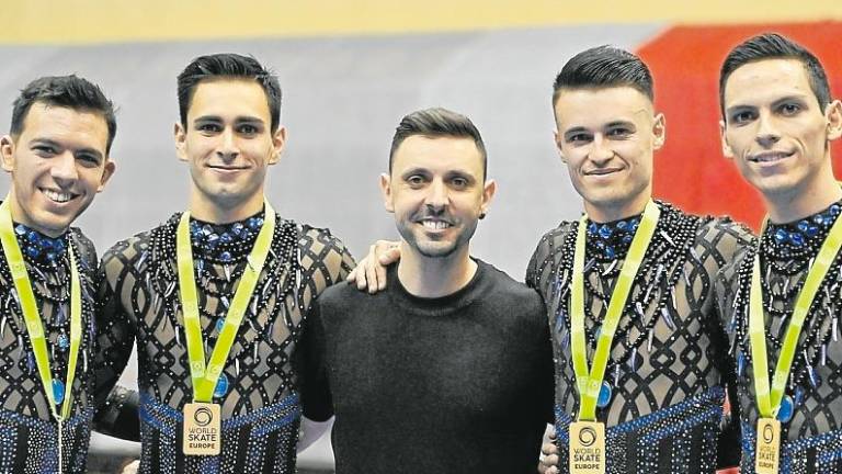 El Cunit, campeón europeo de cuartetos y l’Aldea, bronce en grupos júnior de patinaje