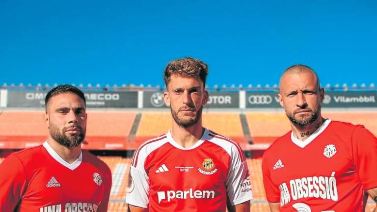 Miguel Leal, Roberto Torres y David Juncà. Foto: Nàstic