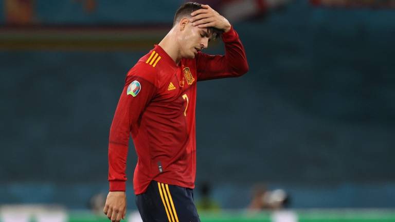 Álvaro Morata marcó, pero no fue suficiente para España. FOTO: EFE