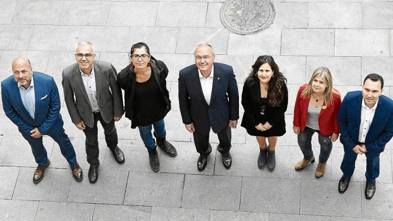 La imagen de los candidatos de 2019, bajo el Ayuntamiento de Reus. Foto: Alfredo González