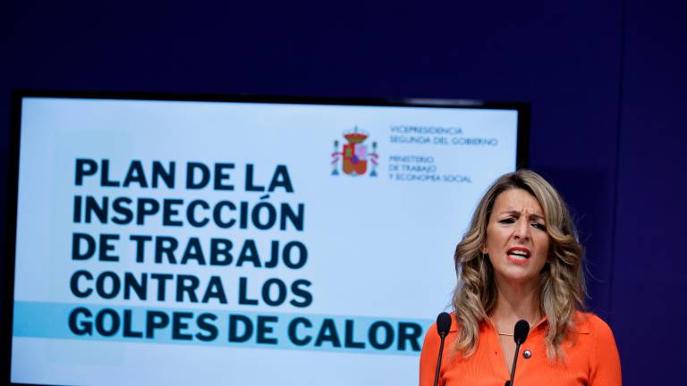 La vicepresi-denta y ministra de Trabajo, Yolan- Díaz, de Uni-das Podemos. foto: efe