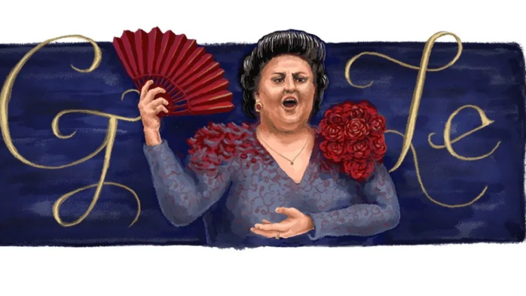 El 'doodle' dedicado a Montserrat Caballé. Foto: Google