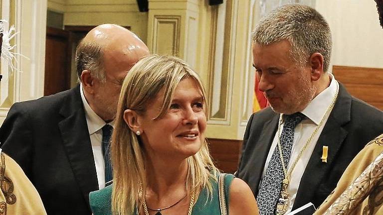 Noemí Llauradó y Pau Ricomà, en la Diputació de Tarragona en julio de 2019. FOTO: PERE FERRÉ