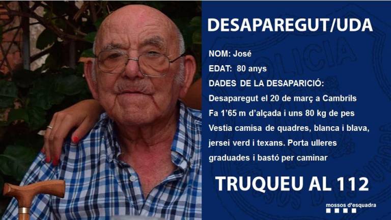VÍDEOS: Desactivado sin éxito el dispositivo para encontrar a José García en Cambrils