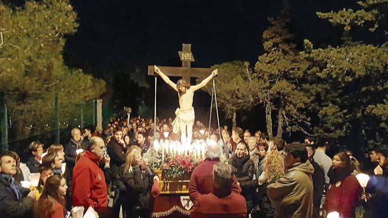 Imagen de la llegada del Crist del Sant Ecce Homo al Santuario del Loreto el 2019. Foto: Yasmina armesto