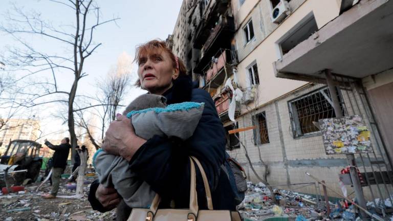 Imagen de los destrozos provocados por los bombardeos en Kiev. Foto: EFE